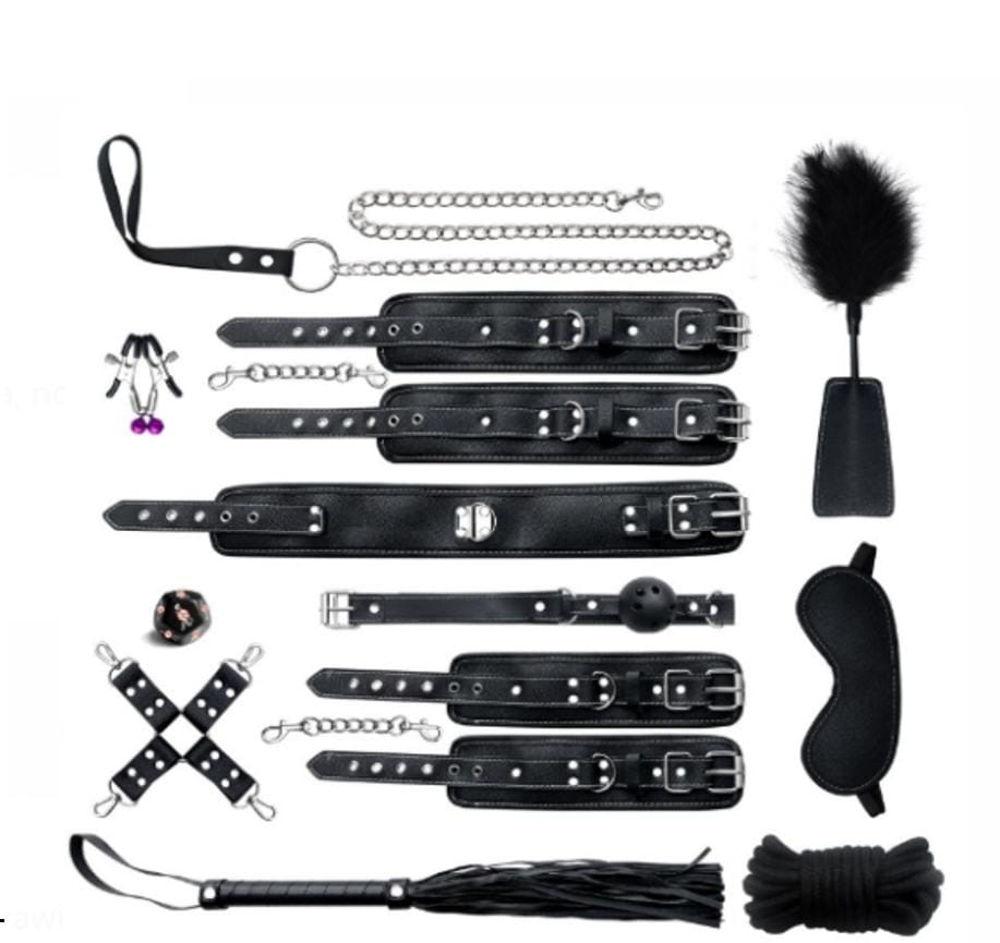 Faux Leather Bondage Handcuff Set – Adjustable Wrist Restraints for Couples TH Shop