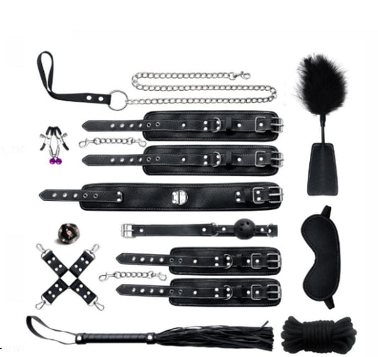 Faux Leather Bondage Handcuff Set – Adjustable Wrist Restraints for Couples TH Shop